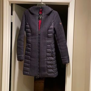 Navy Blue slim-fit Down Puffer by Post Card